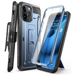 Capa para Iphone 14 Pro Max com Protetor de Tela Embutido e Clipe de Cinto, SUPCASE, Azul