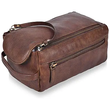 Leather Toiletry Bag for Men