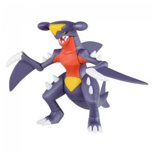 Kit de modelo Pokémon Garchomp Bandai Hobby azul plástico montagem rápida sem cola comprimento 16cm
