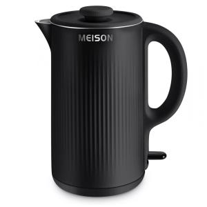 Chaleira Elétrica 1.7L com Desligamento Automático e Proteção de Fervura, 110V 1200W, MEISON, Preta