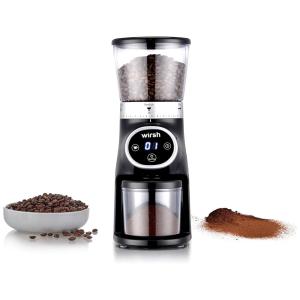Moedor de Café em Grãos 200g com Controle de Velocidade, 110v, WIRSH W819, Preto