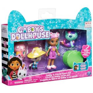 Conjunto de Figuras Gabby and Friends da Casa de Bonecas da Gabby, com Boneca Arco-Íris Gabby, Gabby's Dollhouse