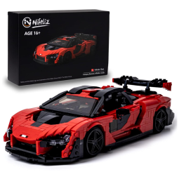 Kit de Construção Super Carro Sanna com 1182 Peças para Crianças Acima de 8 Anos, Mold King, Vermelho