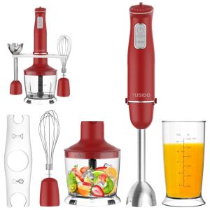 YUSIDO Mixer 4 em 1 com 9 Velocidades e Acessórios, 800W, 110V, Vermelho