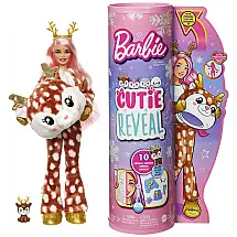 Cervo Revelação com 10 Surpresas para Crianças de 3 Anos ou Mais, BARBIE HJL61, Marrom