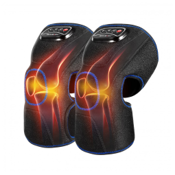 Massageador Elétrico de Compressão para Joelhos com 2 Modos e 3 Intensidades, Bivolt, CINCOM, Preto