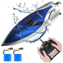 Barco de Controle Remoto para Adultos até 25km por hora, Recarregável, GIZMOVINE GT, Azul