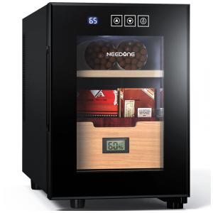 Umidor de Charutos 16 Litros com Controle de Temperatura,Gabinete Elétrico Silencioso e Termostato, Mantenha seus Charutos Frescos