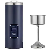 Cafeteira Elétrica Programável Expresso Manual 300mL com Coador de Café Elétrico, 110v, NAVNKA, Azul