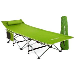 Cama Acampamento, Camping Dobrável Portátil, até 136 kg, ALPCOUR, Verde