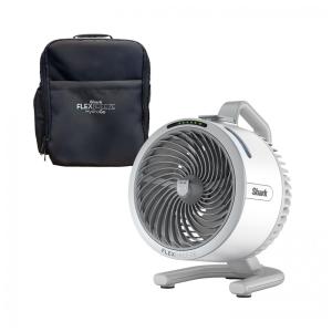 Ventilador portátil com névoa Shark FlexBreeze HydroGo branco, bolsa de viagem, 5 velocidades, uso interno e externo, 110V