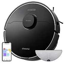 Aspirador de Pó Robô com Conexão via APP, WI FI e Sucção Forte 4000PA, 110v, DREAMETECH L10 Pro, Preto