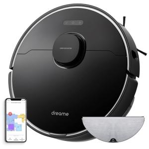 Aspirador de Pó Robô com Conexão via APP, WI FI e Sucção Forte 4000PA, 110v, DREAMETECH L10 Pro, Preto