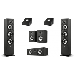 Sistema de caixas Polk Audio Dolby Atmos Monitor XT 5.1.2 canais preto para home theater