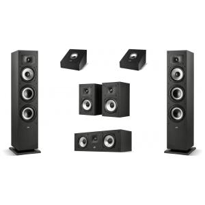 Sistema de caixas Polk Audio Dolby Atmos Monitor XT 5.1.2 canais preto para home theater