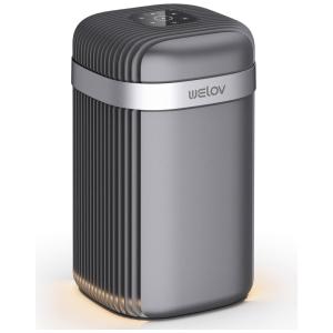 Purificador de Ar com Display LED, Silencioso e Área de até 37 m2, Welov, Cinza
