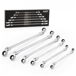 Ferramenta Automotiva Chave Catraca Extra Longa Cabeça Flexível 8 a 19mm 5pcs 10 Tamanhos, ORION MOTOR TECH, Prateado