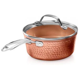 Panela Antiaderente 2,5L, Cobre, GOTHAM STEEL, Dourado