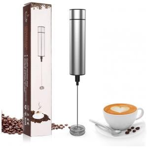 Espumador de Leite Elétrico Artist Unknown Movido a Pilhas com Motor de 19000 RPM, Cinza