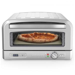 Forno de Pizza Portátil de Bancada em Aço Inoxidável Cuisinart CPZ120, 110V 1800W Prata