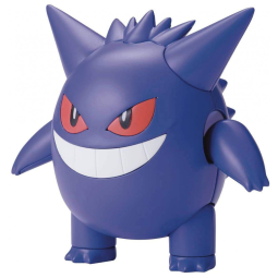 Kit de modelo Pokémon Gengar Bandai Hobby roxo plástico articulado faces extras altura 10cm