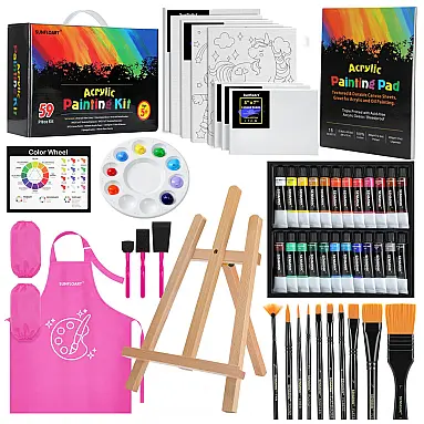 Kit pintura acrílica 59 peças