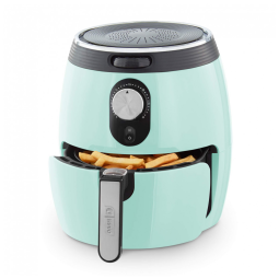 Fritadeira Elétrica AirFryer 3L com Temperatura Ajustável e Cesto Antiaderente, 110V 1200W, Dash, Verde Água