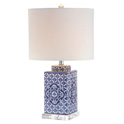 Abajur Luminária de Mesa, Estilo Tradicional com 58 cm de Altura para Quarto, Sala de Estar e Escritório, 110V 100W, JONATHAN Y