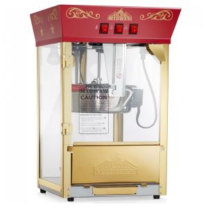Máquina de Pipoca Estilo Cinema com Chaleira de 0,35g Vermelha. Popper de Bancada Vintage, Olde Midway.