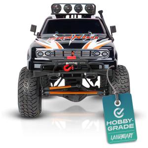 Carrinho de Controle Remoto 4x4 Off Road, com Luzes de LED, Recarregável, LAEGENDARY GRANDO, Preto