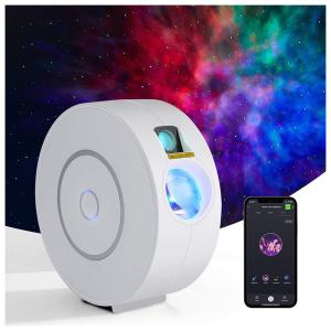 Hexiher Projetor Luz LED Galáxia com Estrelas e Nebulosas Controle de Voz Alexa e Google
