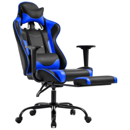 BestOffice Cadeira de Escritório Gamer Reclinável e Ergonômica com Apoio para Lombar, Azul