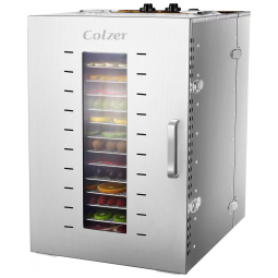 Desidratador de Alimentos Profissional com 16 Bandejas em Aço Inoxidável, 110V 1500W, COLZER