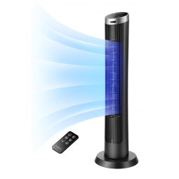 Ventilador de Torre Digital com Controle Remoto e sem Lâminas, 110V OmniBreeze, Preto