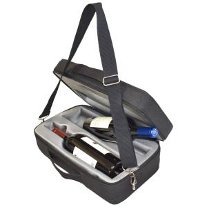 WITIS Bolsa Térmica Para Transporte de Vinhos até 2 Garrafas, KARRIAGE MATE JW591916DB, Preto