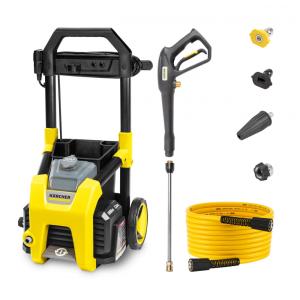 Lavadora de Alta Pressão Elétrica Kärcher Amarela 3 Bicos Tanque Detergente Certificação CETA/CSA K1800PS 1800 PSI