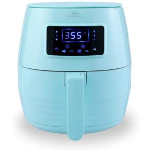 Fritadeira Elétrica AirFryer com Painel Digital, 5.2L, 1400W, 110V, KITCHEN ACADEMY, Azul