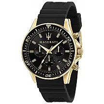 Relógio Masculino Analógico Pulseira de Silicone, MASERATI R8871640001, Preto