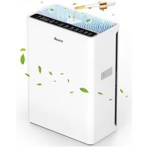 Purificador de Ar para Ambientes até 160m² com Filtro H13 HEPA, Esponja, Temporizador, Capa de Filtro Lavável e Função de Aromaterapia