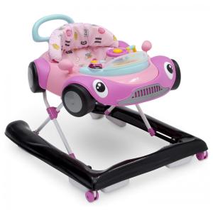 Andador Infantil 2 em 1 com Atividades e Assento Ajustável para até 11 kg, Delta Children, Rosa