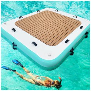 Plataforma Inflável até 5 Pessoas para Piscinas e Lagos, LVAOSTT, Azul