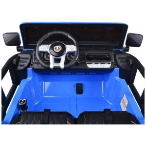 Joywhale Carro, Carrinho Elétrico 2 Assentos 12V, com Luzes de LED e Controle Remoto, Azul