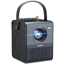 H1 Mini Projetor Portátil 1080P, 250 ANSI Lumens, Android 9.0 Projeta até 240 Polegadas, 110v, EMOTN, Cinza escuro