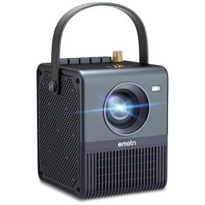 H1 Mini Projetor Portátil 1080P, 250 ANSI Lumens, Android 9.0 Projeta até 240 Polegadas, 110v, EMOTN, Cinza escuro