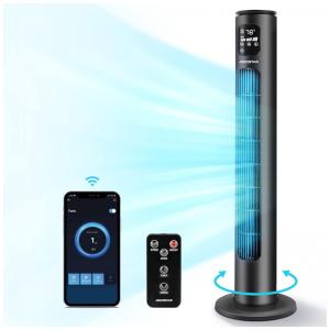 Ventilador de torre inteligente Aigostar Ventilador de resfriamento oscilante com ventiladores remotos e silenciosos sem lâmina para quarto