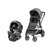 Carrinho de Bebê com Cadeira para Carro Peg Perego, Cinza Atsmofera