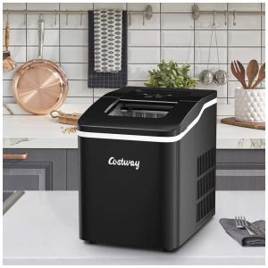 COSTWAY Máquina de Gelo Automática Portátil até 11 kg de Gelo em 24h, 110V, Preta