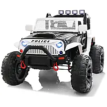 TOBBI Carro, Carrinho Elétrico 2 Assentos 12V, com Controle Remoto e 3 Velocidades, Preto e Branco