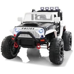 TOBBI Carro, Carrinho Elétrico 2 Assentos 12V, com Controle Remoto e 3 Velocidades, Preto e Branco