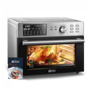 Forno Elétrico Air Fryer Toaster Oven Kitchen in the box Prata 32QT Convecção 21 em 1 Rotisserie 1800W 110V